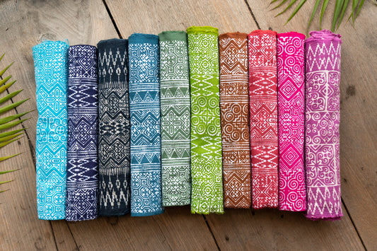 Handwoven Hmong Cotton Batik 14.5" width