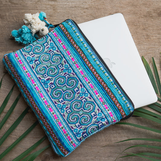 Hmong Embroidered Laptop Sleeve Case