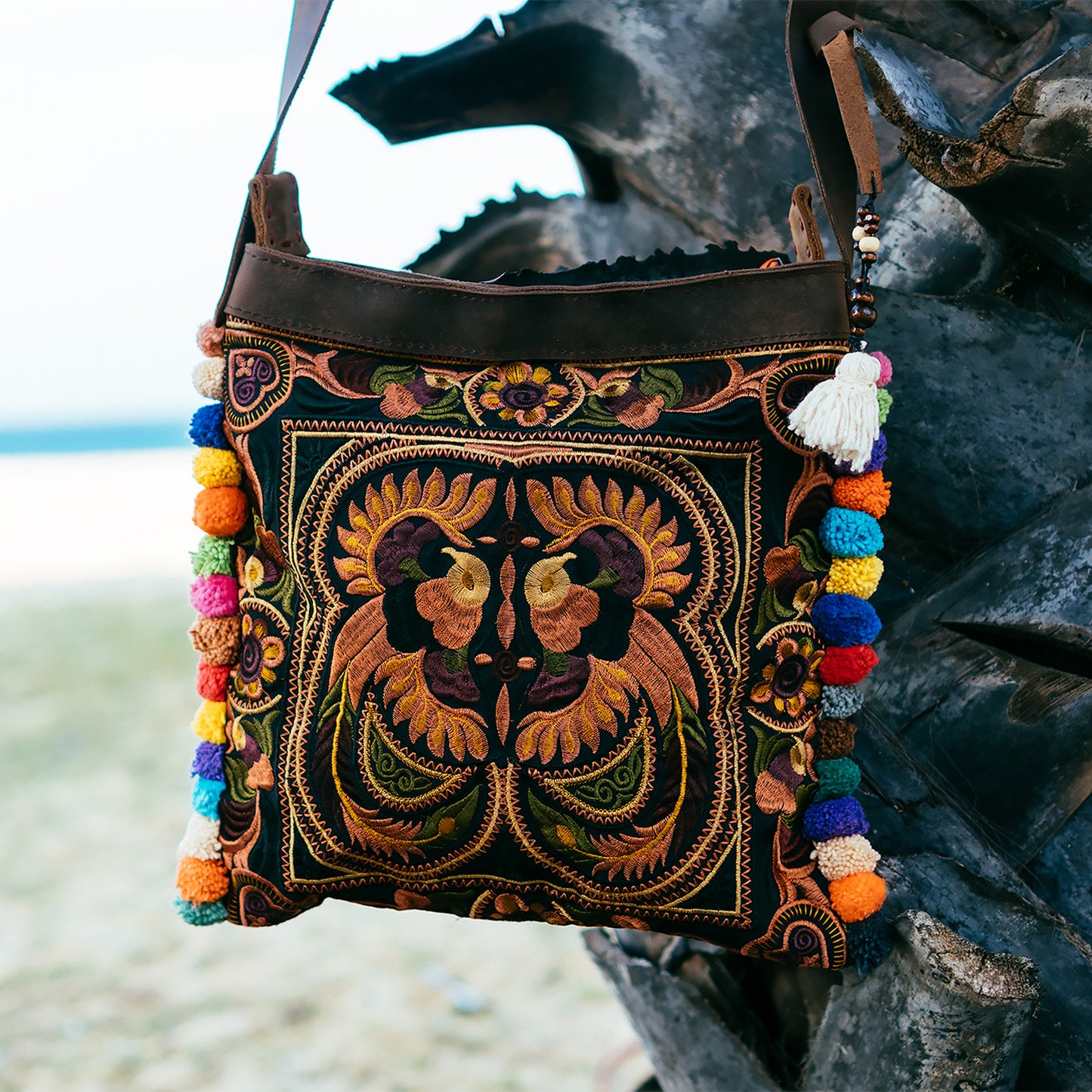 Hmong Embroidered Crossbody Bag