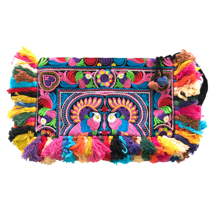 Colorful Tassels Clutch Bag